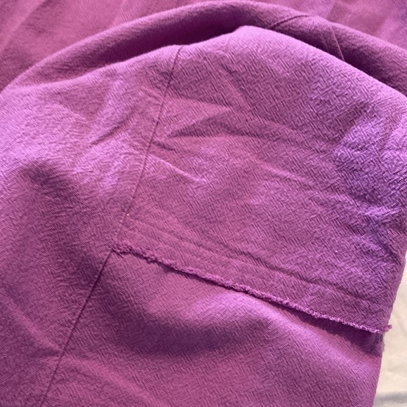 Soft Surroundings pocket Carpe Diem gauze Iris Orchid Gauze 3/4 Slv Shift Dress - Picture 10 of 15